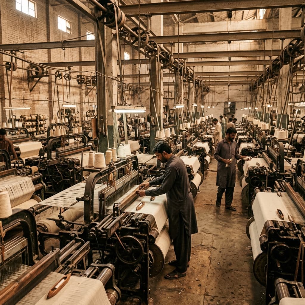 Textile weaving machinery — FESCO's dominant industrial load in Faisalabad