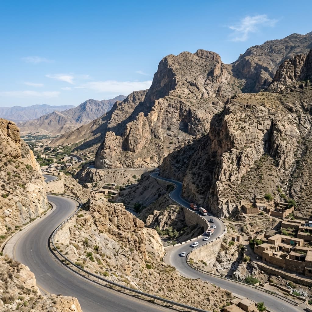 Khyber Pass mountain road — TESCO electricity in the former FATA merged districts