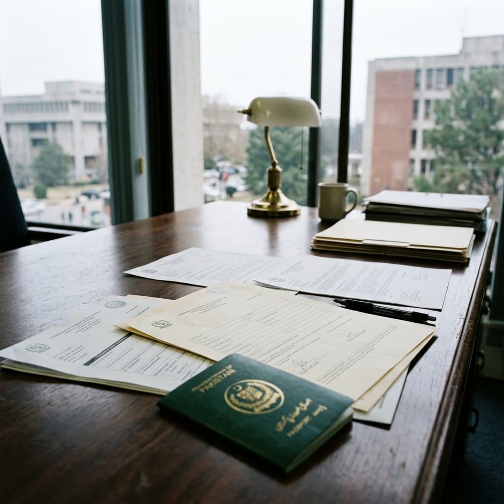 Visa application documents in Islamabad where IESCO bills serve as address verification